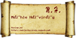 Mühle Hóvirág névjegykártya